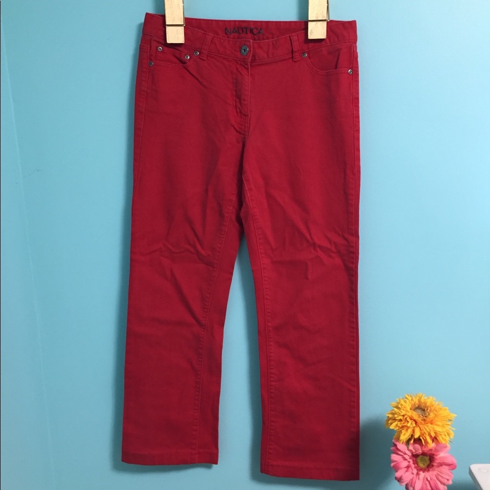 🚨Nautica marina fit red jeans